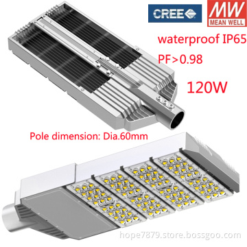120W LED Street Light CREE Xte Chip&Meanwell UL SAA CE